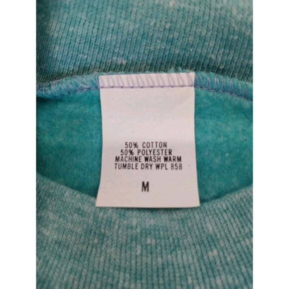 Vintage 1970s 1980s Healthknit USA Made XL TEAL Short Sleeve MUSCLE Sweatshirt - Picture 15 of 16
